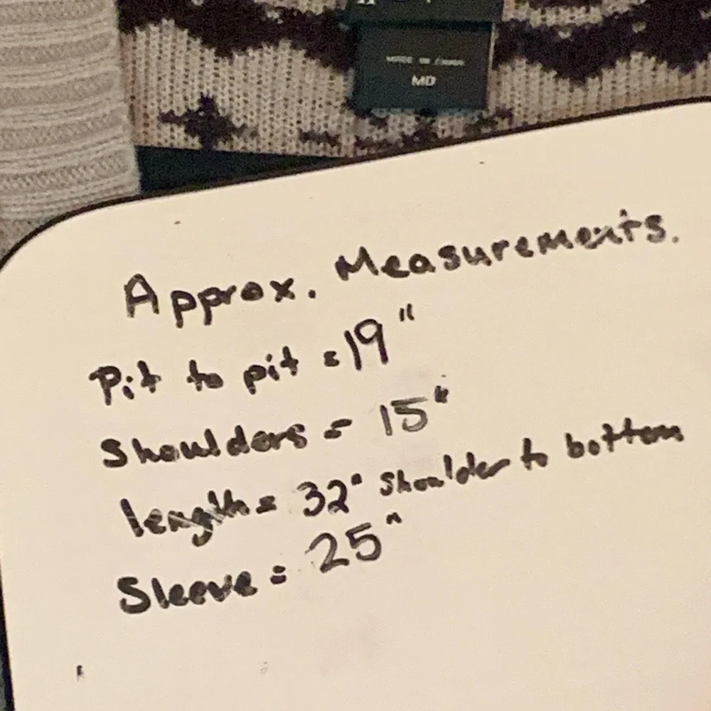 Hot Topic Harry Potter Fair Isle Gray Black Open Cardigan Medium - Picture 5 of 8